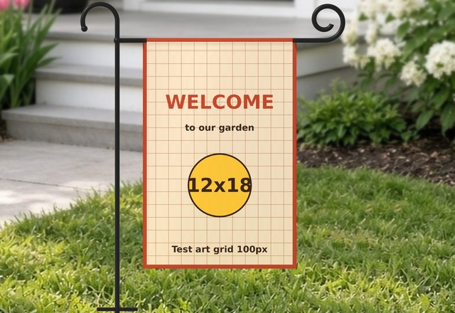 Yard flag mockup